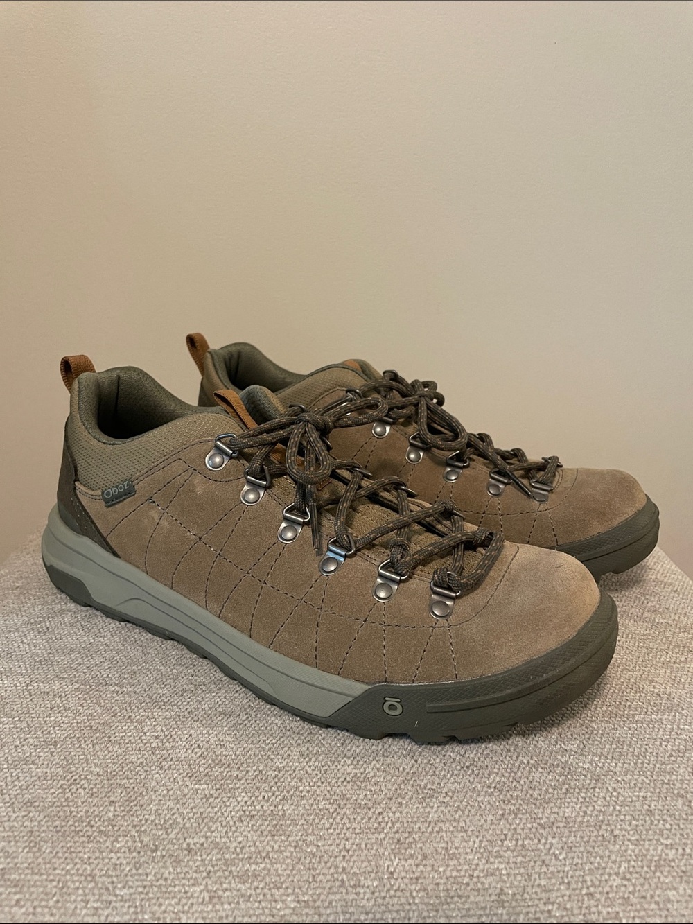 Oboz Men's Tan Suede Trail Sneakers